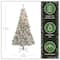 7.5ft Pre-Lit Acacia Flocked Artificial Christmas Tree, Clear Lights